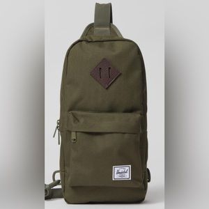Herschel olive green shoulder backpack